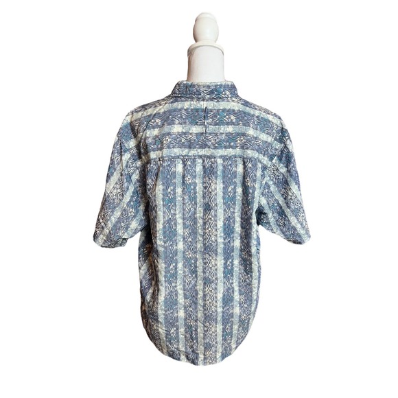 The North Face men's button‎ down blue short sleeve shirt Medium - Picture 2 of 4